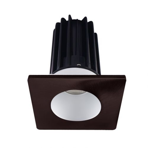 Lotus 8 Watt 2" LED Recessed Downlight - Alzak Reflector - Square Bronze Trim - 24° - 4000K - 620 Lumens - 120V