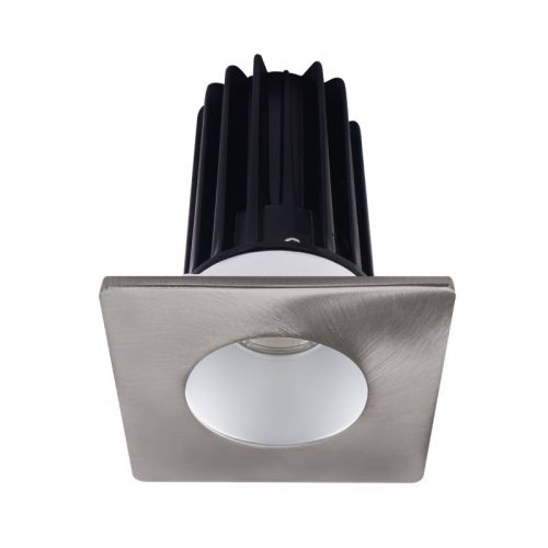 Lotus 15 Watt 2" LED Recessed Downlight - Alzak Reflector - Square Brushed Nickel Trim - 24° - 2700K - 980 Lumens - 120V