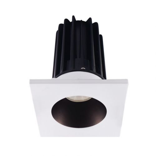 Lotus 15 Watt 2" LED Recessed Downlight - Bronze Reflector - Square White Trim - 38º - 2700K - 980 Lumens - 120V