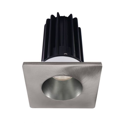 Lotus 8 Watt 2" LED Recessed Downlight - Chrome Reflector - Square Brushed Nickel Trim - 24° - 3000K - 600 Lumens - 120V