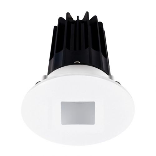 Lotus 8 Watt 2" LED Recessed Downlight - Alzak Reflector - White Square Pinhole Trim - 3000K - 600 Lumens - 120V