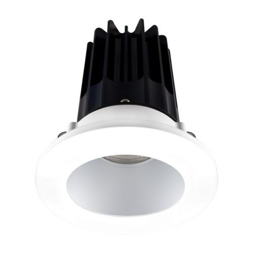 Lotus 15 Watt 2" LED Recessed Downlight - Alzak Reflector - White Trim - 24° - 3000K - 1,000 Lumens - 120V