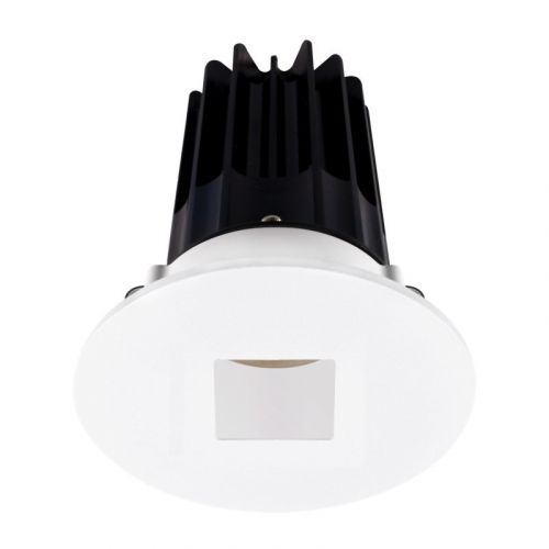 Lotus 8 Watt 2" LED Recessed Downlight - White Reflector - White Square Pinhole Trim - 3000K - 600 Lumens - 120V