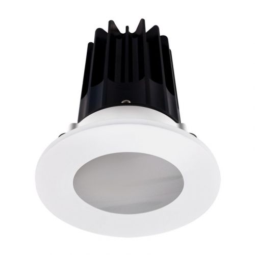 Lotus 15 Watt 2" LED Recessed Downlight - White Reflector - White Shower Trim - 2700K - 980 Lumens - 120V