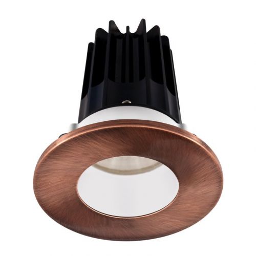 Lotus 15 Watt 2" LED Recessed Downlight - White Reflector - Copper Trim - 38° - 2700K - 980 Lumens - 120V