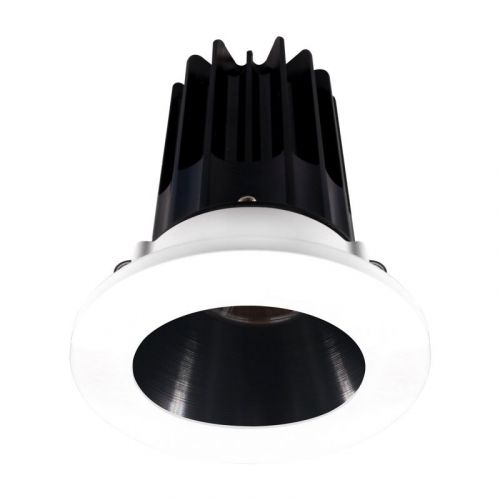Lotus 15 Watt 2" LED Recessed Downlight - Black Reflector - White Trim - 38º - 4000K - 1,020 Lumens - 120V