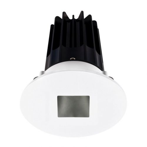 Lotus 15 Watt 2" LED Recessed Downlight - Chrome Reflector - White Square Pinhole Trim - 4000K - 1,020 Lumens - 120V