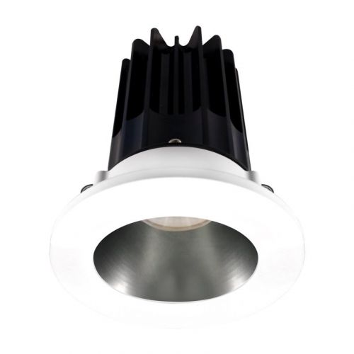 Lotus 15 Watt 2" LED Recessed Downlight - Chrome Reflector - White Trim - 38º - 3000K - 1,000 Lumens - 120V