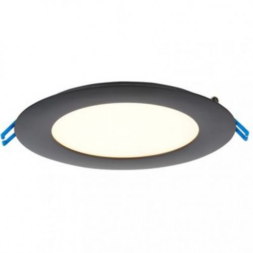 Lotus 17 Watt 6" Ultimate Super Thin Round Recessed LED Downlight - 5000K - 1,050 Lumens - Black