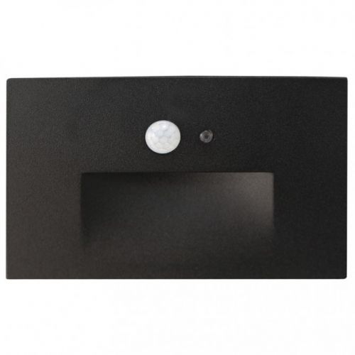 Lotus 2.5 Watt LED Step Light - Motion Sensor - Photocell - 3000K - 80 Lumens - 120V - Black