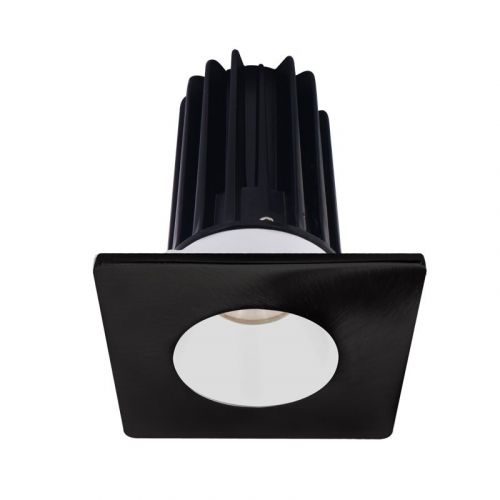Lotus 8 Watt 2" LED Recessed Downlight - White Reflector - Square Black Trim - 38° - 4000K - 620 Lumens - 120V