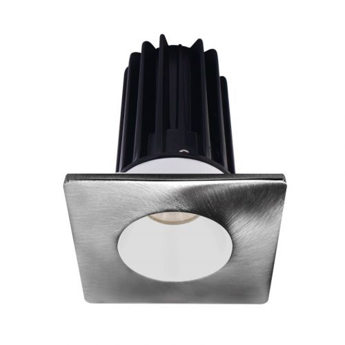 Lotus 8 Watt 2" LED Recessed Downlight - White Reflector - Square Chrome Trim - 38° - 2700K - 580 Lumens - 120V