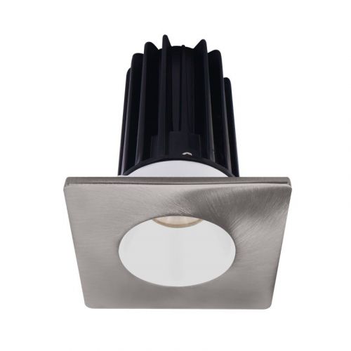 Lotus 15 Watt 2" LED Recessed Downlight - White Reflector - Square Brushed Nickel Trim - 24° - 3000K - 1,000 Lumens - 120V
